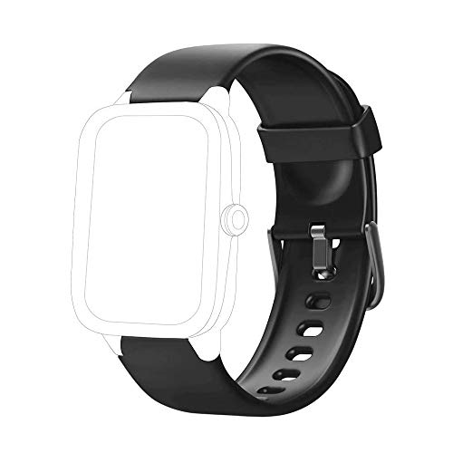 Yishark Pulseras de Repuesto para Fitness Tracker Correa ID205 ID205L ID205S ID205U Correa Repuesto de Reloj Deportivo Inteligente Pulseras Actividad Contador Pasos Calorías Podometro (Negro)