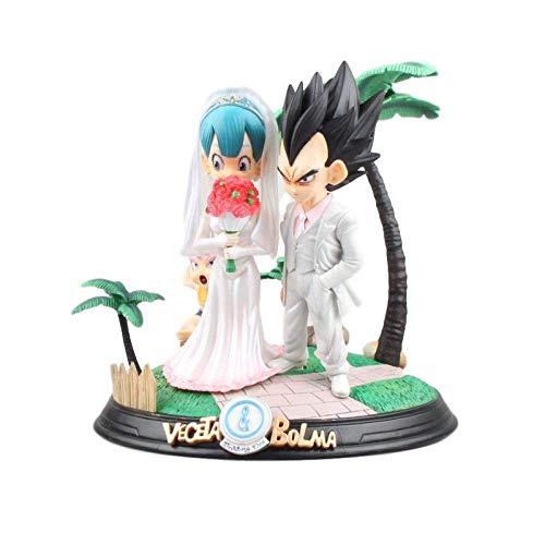 ymdmds High 22cm Dragon Ball Super GK Gauze Gauze TRANX VEGEA Bulma Boda Escena DE LA Boda Escultura DE Regalo Modelo ARTEJE Anime