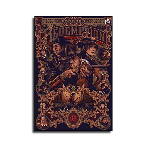 YuHui Red Dead Redemption 2 - Lienzo decorativo para pared, diseño moderno