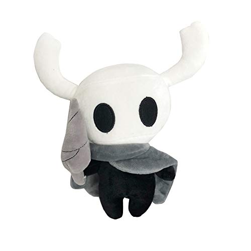 YUY Hollow Knight Game Doll Hollow Knight Peluches Figura Fantasma Peluches Muñeca Brinquedos Juguetes para Niños para Niños Regalo De Cumpleaños 30cm,BlackAndWhite