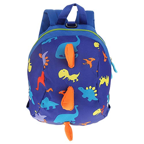 Zerodis Bebé para Caminar La Seguridad Mochila, niños pequeños Lindos 3D Dinosaur Baby Safety Anti-perdido Bolsa de Escuela Zoo con Safety Leash(Azul Oscuro)