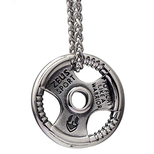 ZHHAOXINJE Ajustable Cadena Acero Titanio, Colgante de Titanio para Hombre de Acero, Colgante de Acero Inoxidable para Volante Deportivo, Totem Jewelry (Volante) para Hombre Mujer, Silvery