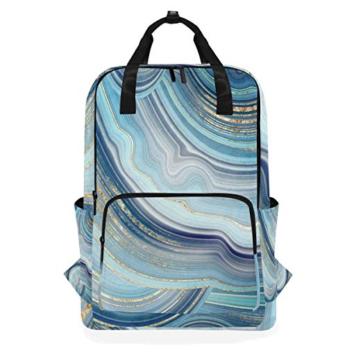 ZOMOY Mochilas，Fondo Abstracto con Textura de Piedra Falsa ágata，Nuevo portátil Informal Ligero Mochila de Lona Colegio Viaje Bolsa de Hombro Camping Escalada Senderismo Bolsas