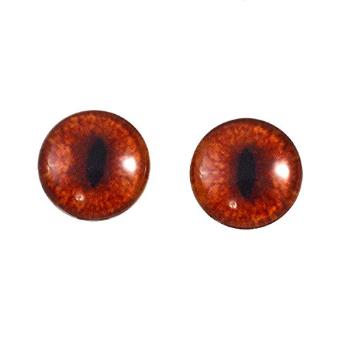 16 mm cristal zorro rojo ojos Animal par realista taxidermia Esculturas o joyas hacer manualidades Set de 2