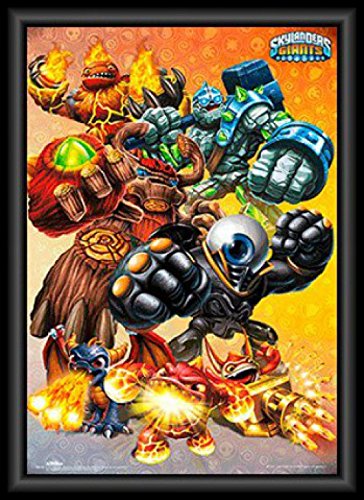 1art1 Skylanders Giants - Characters, 3D Poster Framed Póster 3D (Enmarcado) (70 x 50cm)