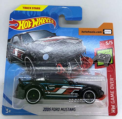 2019 Hot Wheels 2005 Ford Mustang Black 5/5 HW Game Over 44/250 (Short Card)