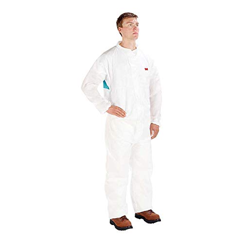 3M Bata de Protección, tipo 5/6, talla L (1 unidad), Blanco y Verde