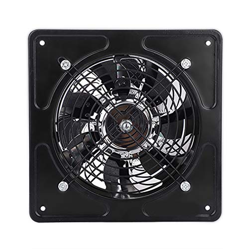 40W Ventilador de escape montado en la pared Extractor de bajo ruido Ventilador Ventilador Ventilador de flujo de escape axial para Baño Cocina Garaje, 6 pulgadas (Black)