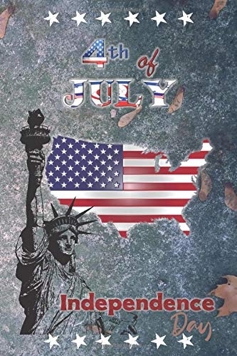 4th of July Independence Day Notebook: Classic American travels journals. Diary for Women, Men, Teens, adults, students: Gray stone background Ground ... paper, lined Size(6x9 inches, 100 Pages)