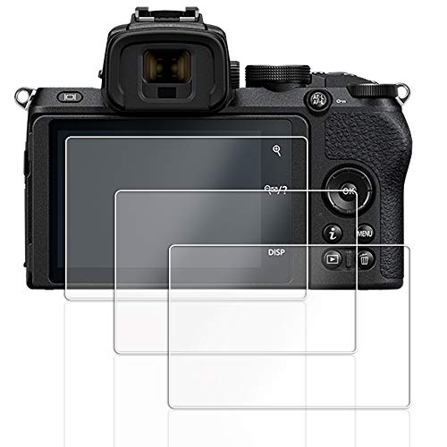 AFUNTA Protector de pantalla antiarañazos para Nikon Z50, vidrio óptico templado 9H invisible protector de pantalla para cámara digital Nikon Z50