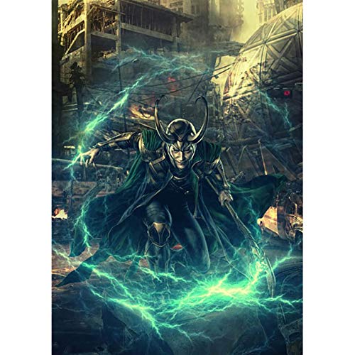 ahjs456 Taladro cuadrado completo diamante Thor 1 Loki The Dark World Movie bordado hecho a mano imágenes 5d Fai-da-Te punto cruz regalo decoración para la casa