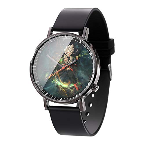 Anime, Dragon Ball Z Serie Goku, Reloj de Cuarzo analógico a Prueba de Agua Reloj de Acero Inoxidable con Correa de Gel de sílice Reloj de Moda Unisex Niño Niña