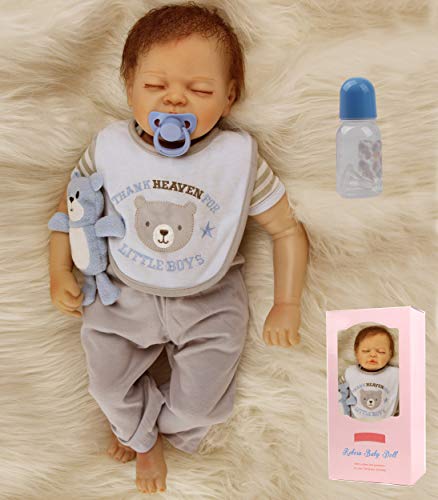 antboat 22 Pulgadas 55cm Muñecas Reborn Bebé Niño Vida Real Silicona Blanda Vinilo Bebé Reborn Barato Juguetes de Niño y Niña Bebe Reborn Doll