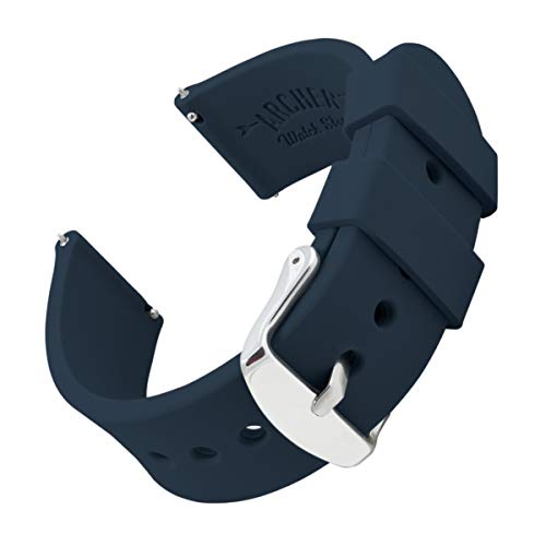 Archer Watch Straps - Correas Reloj Silicona de Liberación Rápida para Hombre y Mujer (Azul Noche, 16mm)