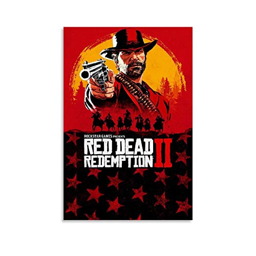 ASDUU Póster de Red Dead Redemption 2 lienzo artístico y mural impreso moderno para decoración de dormitorio familiar (20 x 30 cm)