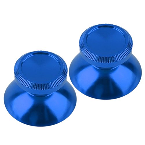 Aussel metal aluminio Thumbsticks Thumb grip Stick para PS4 Xbox un Game System Controller 2 en 1 azul