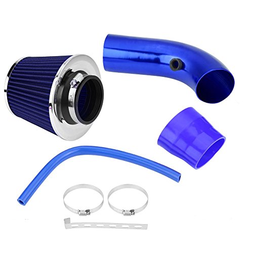 Auto sportluftfilter, 76 mm 3 pulgadas universal refrigeración por aire filtro de entrada de aire Kit, universal fibra de carbono Sistema de entrada de aire con manguera