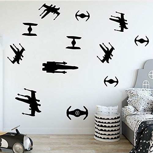 BailongXiao Calcomanías de Pared para Aviones patrón de Combate calcomanía de Pared de Vinilo aeronave móvil habitación para niños Arte Mural 63x49cm