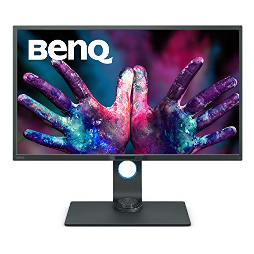 BenQ PD3200U - Monitor Profesional para Diseñadores de 32" 4K UHD (3840x2160, IPS, 100%Rec.709/sRGB, CAD/CAM, Hotkey Puk, HDMI, DP, USB, Altura Ajustable, Eye-care, antireflejos) - Negro /Gris