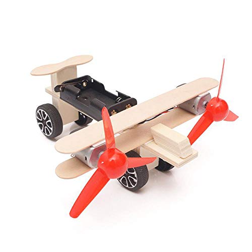 BEPM Puzzles Madera Maquetas para Construir Eléctrico Twin Engine Slide Aircraft DIY Rompecabezas De Madera Niños Aprendizaje Educativo Ciencia Stem Juguete Estudiante Manual Modelo De Ciencia