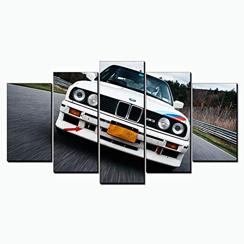BMW M3 GTR Auto pintura, Home Decor Auto Sport imágenes New Home Amigos Regalos Marco Clásico Pop-Cooler Superspursportwagen, Größe2 Rahmenlos