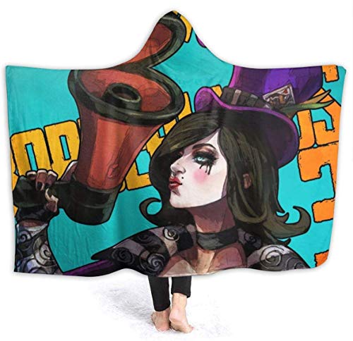 Borderlands 3 Moxxi Manta para adulto, unisex con capucha, manta de franela para sofá, manta de 50 pulgadas x 40