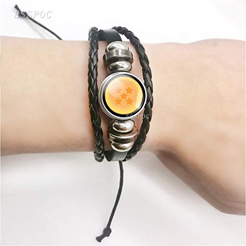 Bosi General Merchandise Pulsera de Dragon Ball, Tejido Retro, Pulsera de Cuero, Regalos creativos, coleccionables