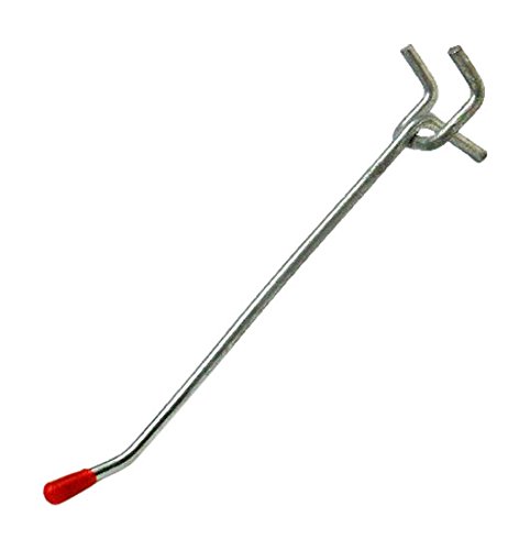 Bulk Hardware BH02323 - Individual Heavy Duty Pared Perforada Hook 225 Mm Para 25 Junta Mm, Galvanizado Brillante (Paquete De 5)