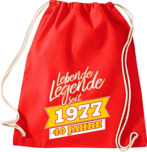 Camiseta stown Turn Bolsa Lebende Legenden desde 1977 40 años, rojo