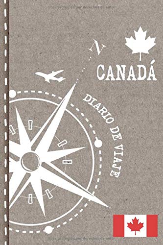 Canada Diario de Viaje: Libro de Registro de Viajes - Cuaderno de Recuerdos de Actividades en Vacaciones para Escribir, Dibujar - Cuadrícula de Puntos, Bucket List, Dotted Notebook Journal A5