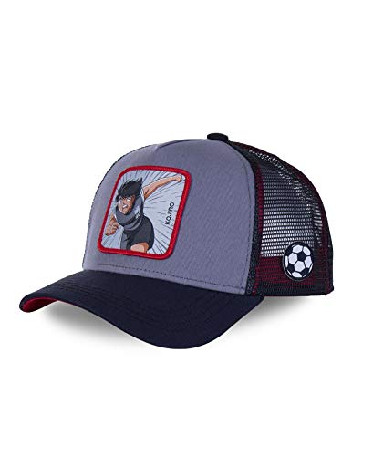 Capslab Gorra de béisbol para Hombre Captain Tsubasa Súper Campeones (Kojirō Hyūga (Gris))