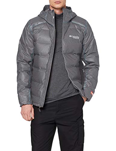 Columbia Outdry Ex Alta Peak - Plumífero para hombre, Hombre, 1864132, negro y marrón, medium