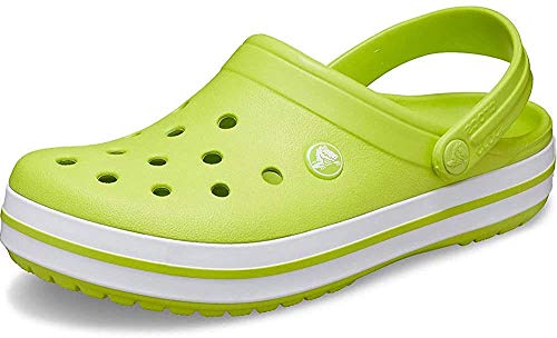 Crocs Crocband, Obstrucción Unisex Adulto, Lima Punch Blanco, 45/46 EU