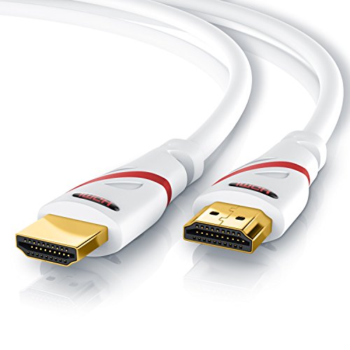 CSL - 3 Metros Cable HDMI - Ultra HD 4k HDMI - Alta Velocidad con Ethernet - Full HD 1080p 4K Ultra HD 2160p 3D ARC y CEC - Cable de blindaje Triple - blindaje de Conector y contactos