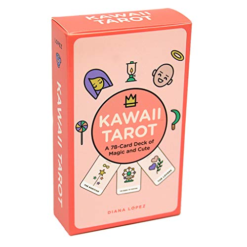 DALIN Kawaii Tarot 78 Cartas Baraja de Magia y Lindo Inglés Juego de Cartas Oracle