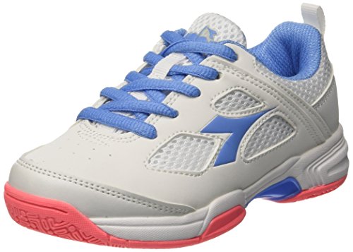 Diadora S. Fly Jr, Zapatillas de Tenis para Niños, Blanco (BCO Iris BLU Corallo Fluo), 31 EU