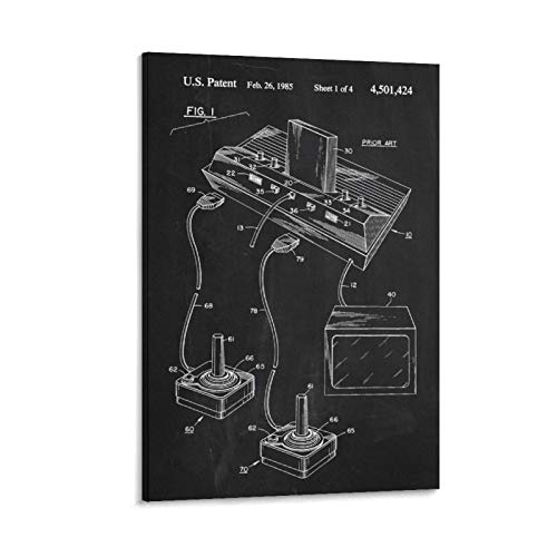 dianji Póster de EV Atari sobre lienzo y arte de pared, diseño moderno, para decoración de dormitorio familiar, 50 x 75 cm