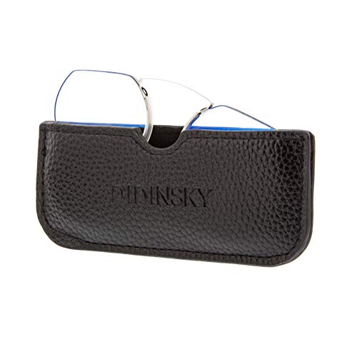 DIDINSKY Gafas de Lectura sin Patillas Graduadas Anti-bluelight para Hombre y Mujer. Anti-reflejantes y Anti Luz Azul Flexibles Irrompibles de Bolsillo. Black +2.5 – HERMITAGE ROUND