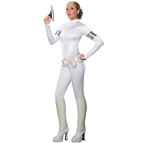 disfraces de Star Wars Padmé Amidala señoras atractivas apretado traje de manga larga, blanca - S