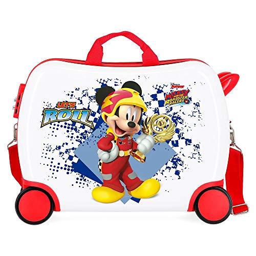 Disney Mickey Joy Maleta Infantil Multicolor 50x38x20 cms Rígida ABS Cierre combinación 34L 2,3Kgs 4 Ruedas Equipaje de Mano