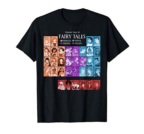 Disney Princess Periodic Table Fairy Tales Camiseta