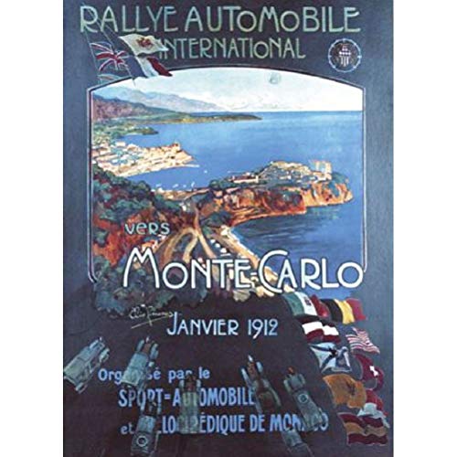 Editions Clouet 50390 - Póster turístico (50 x 70 cm), diseño de Rallye de Monte-Carlo de 1912