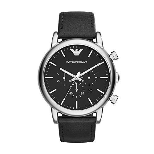 Emporio Armani Reloj Cronógrafo para Hombre de Cuarzo con Correa en Cuero AR1828