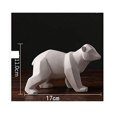 Escultura Estatua,Minimalismo Blanco Abstracto Geométrico Osos Polares Esculturas Adornos Modernos Decoraciones Para El Hogar Artesanías De Regalo Ornamentación Estatua Porche Vino Gabinete Al