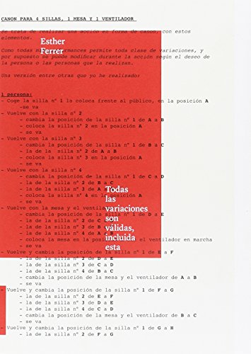 Esther Ferrer. Todas las variaciones son válidas, incluida esta