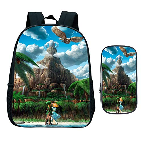 Estuche para lápices The Legend of Zelda 2 unidades/juego de mochila para lápices Enlace de despertar estudiante bolsas escolares para niñas niños diario bolsa de libro