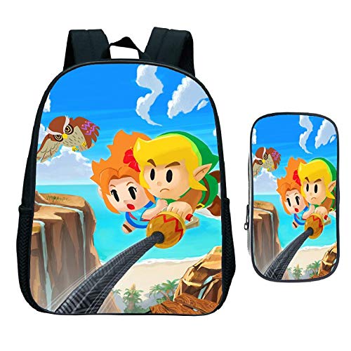 Estuche para lápices The Legend of Zelda 2 unidades/juego de mochila para lápices Enlace de despertar estudiante bolsas escolares para niñas niños diario bolsa de libro