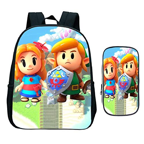 Estuche para lápices The Legend of Zelda 2 unidades/juego de mochila para lápices Enlace de despertar estudiante bolsas escolares para niñas niños diario bolsa de libro