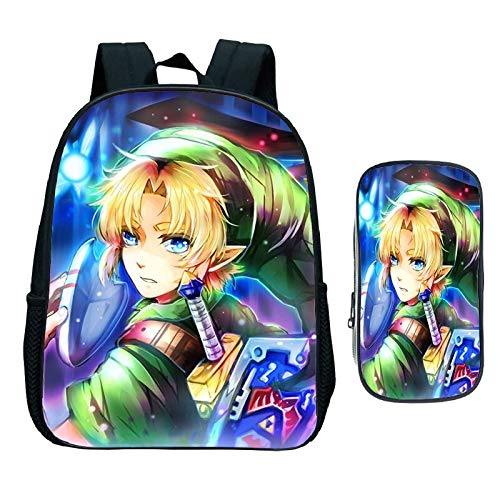 Estuche para lápices The Legend of Zelda 2 unidades/juego de mochila para lápices Enlace de despertar estudiante bolsas escolares para niñas niños diario bolsa de libro