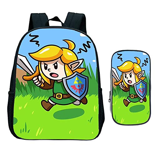 Estuche para lápices The Legend of Zelda 2 unidades/juego de mochila para lápices Enlace de despertar estudiante bolsas escolares para niñas niños diario bolsa de libro